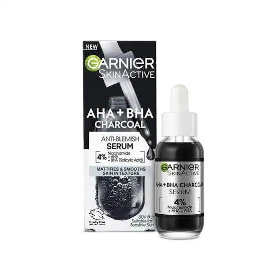 Garnier AHA + bha Charcoal Charcoal Serum 30ml
